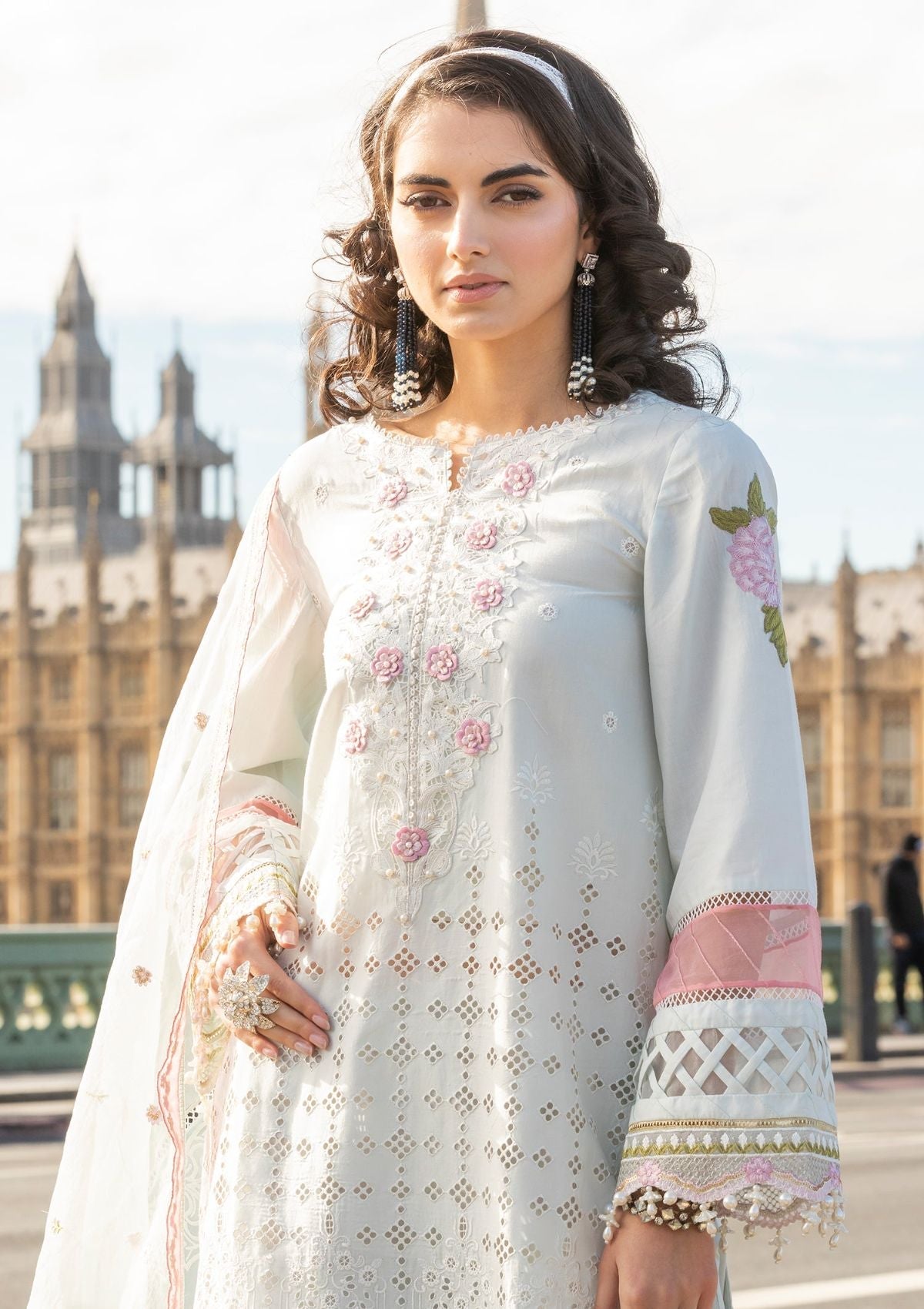 Meem | Luxury Eid Lawn 24 | MD-09 LIGHT BLUE - House of Zarish