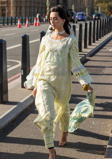 Meem | Luxury Eid Lawn 24 | MD-08 YELLOW - House of Zarish