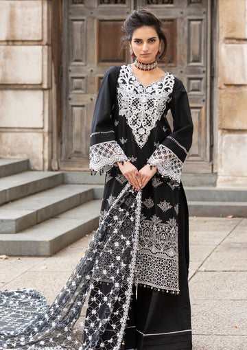 Meem | Luxury Eid Lawn 24 | MD-01 Black - House of Zarish