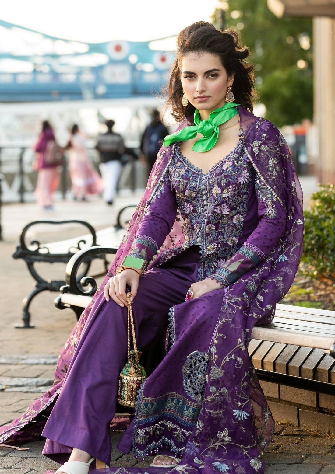 Meem | Luxury Eid Lawn 24 | MD-06 PURPLE - House of Zarish