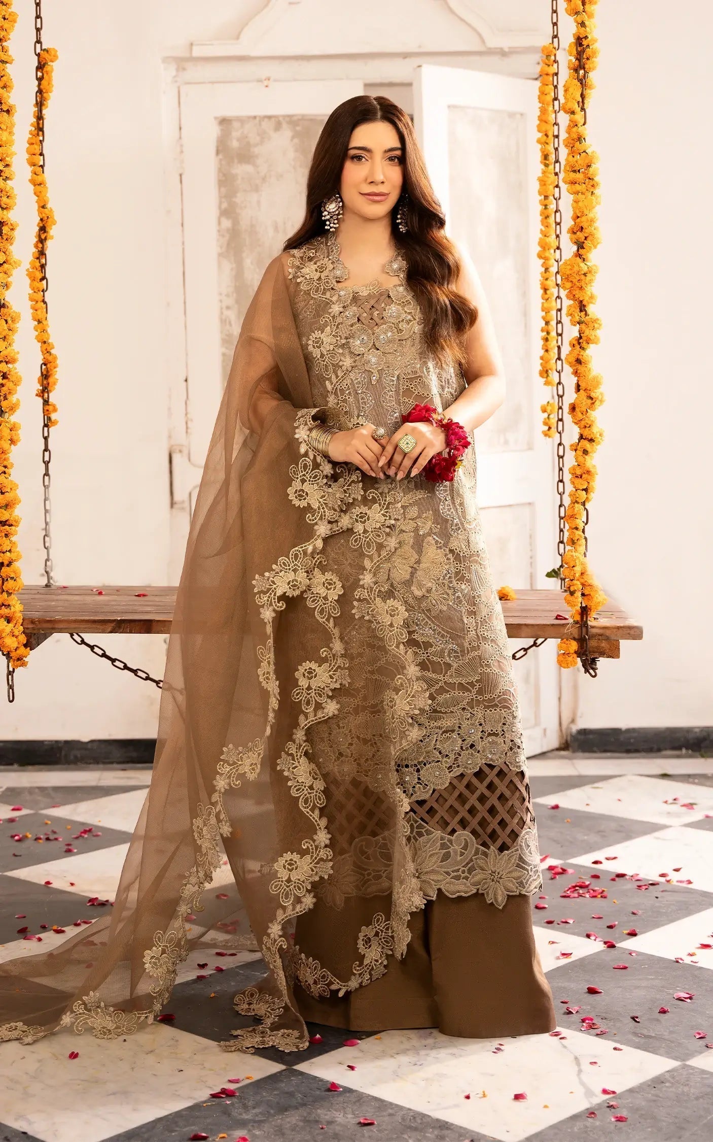 Asifa and Nabeel | Sunehri Eid 25 | Mehrunisa-(SEF25-07) - House Of Zarish
