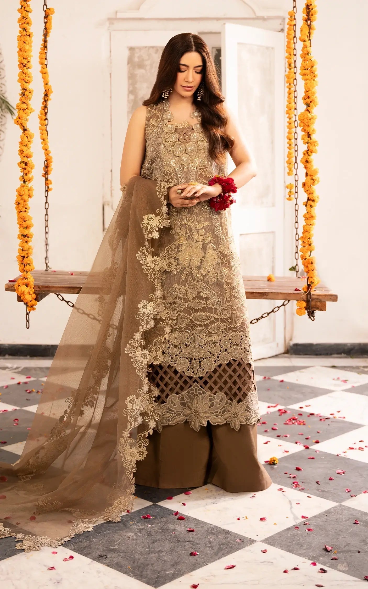 Asifa and Nabeel | Sunehri Eid 25 | Mehrunisa-(SEF25-07) - House Of Zarish