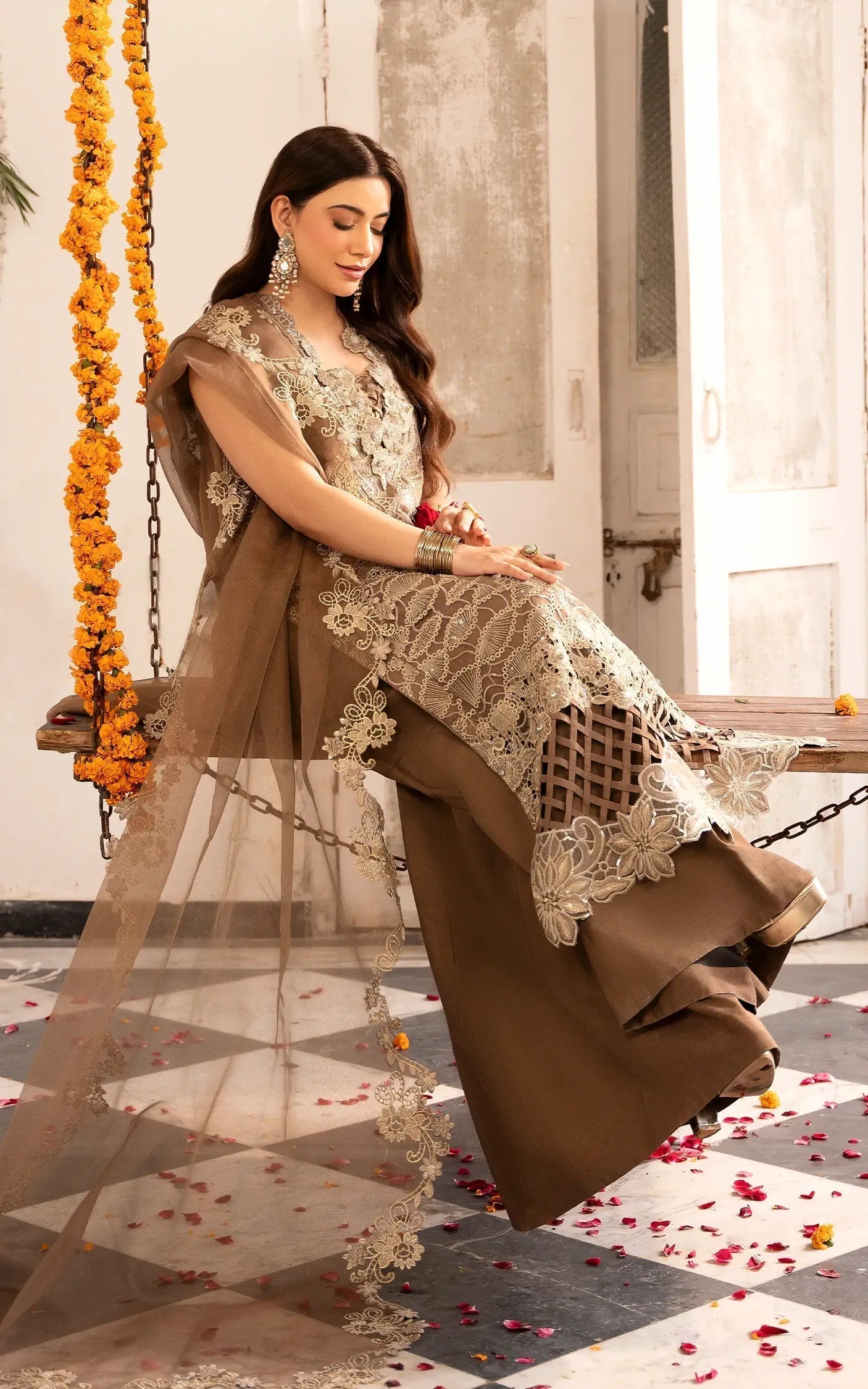 Asifa and Nabeel | Sunehri Eid 25 | Mehrunisa-(SEF25-07) - House Of Zarish