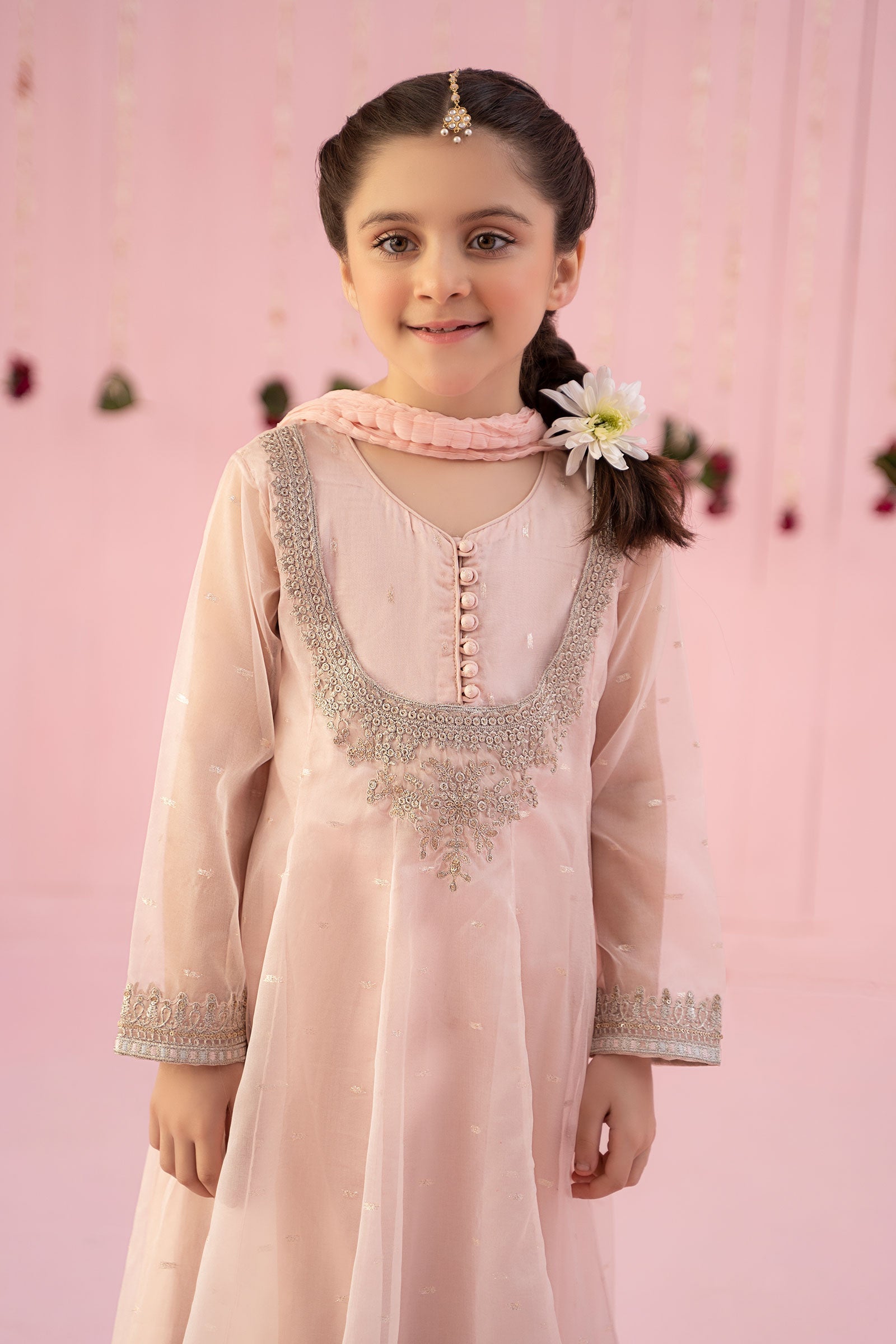 Maria B | 3 Piece Embroidered Organza Suit | MKS-EF24-19 - Libasekhas