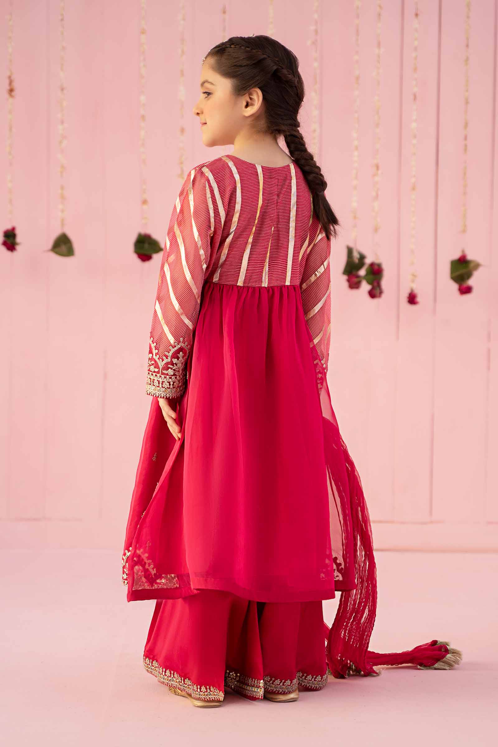 Maria B | 3 Piece Embroidered Organza Suit | MKS-EF24-27 - House Of Zarish