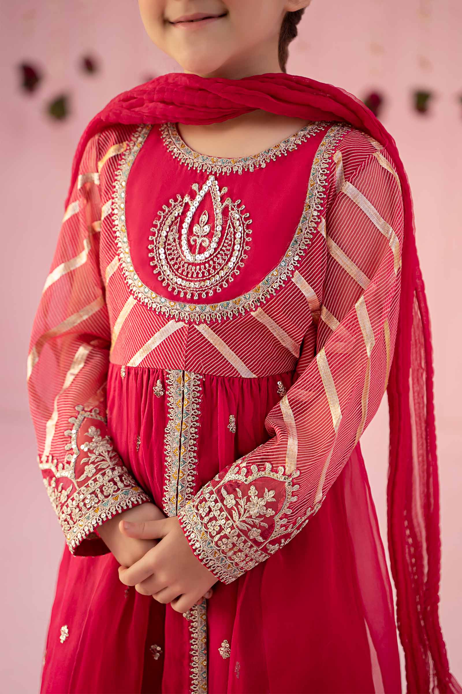 Maria B | 3 Piece Embroidered Organza Suit | MKS-EF24-27 - House Of Zarish