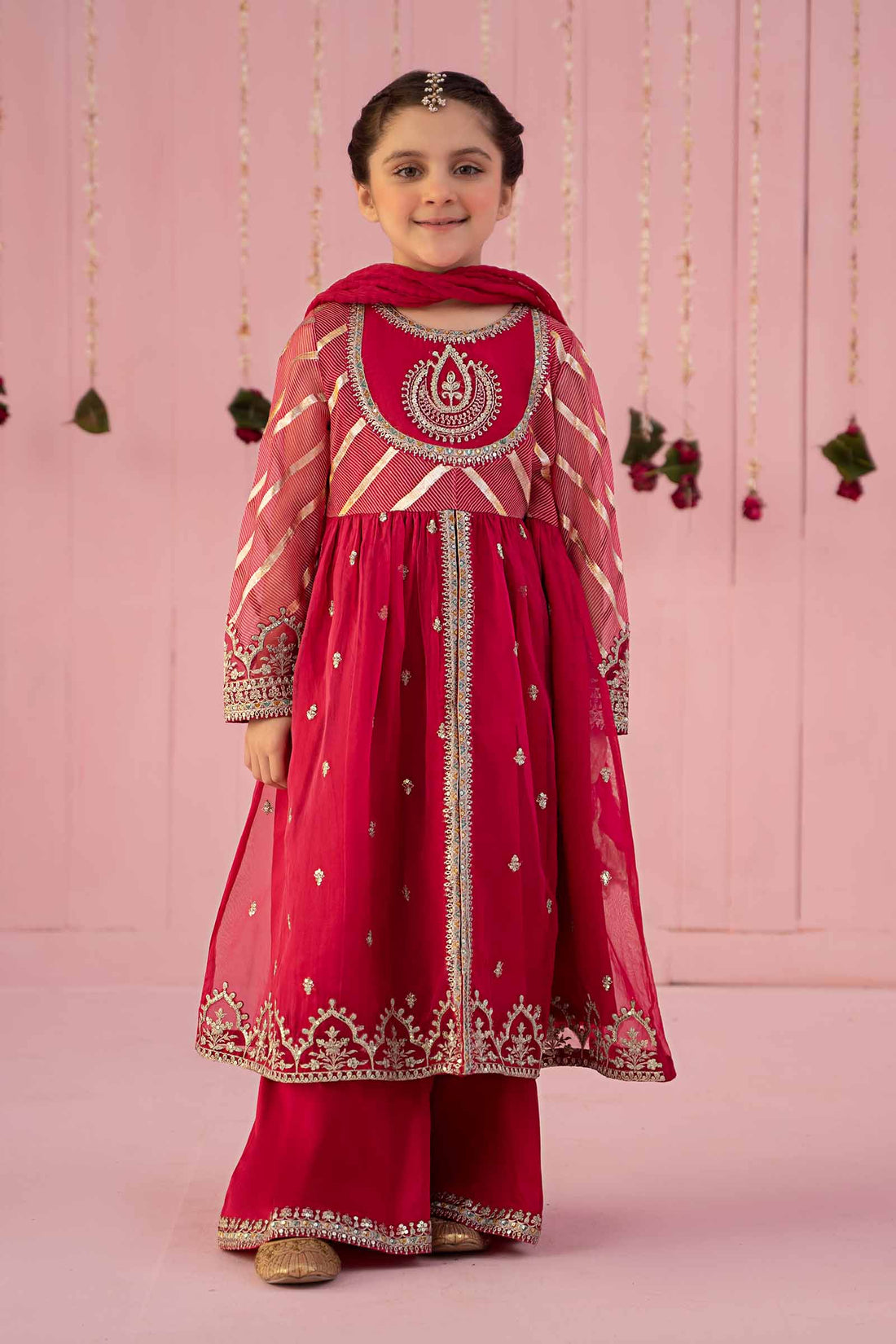 Maria B | 3 Piece Embroidered Organza Suit | MKS-EF24-27 - House Of Zarish