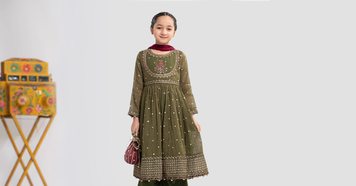 Maria B | 3 Piece Embroidered Zari Lawn Suit | MKS-EF24-33 - House Of Zarish
