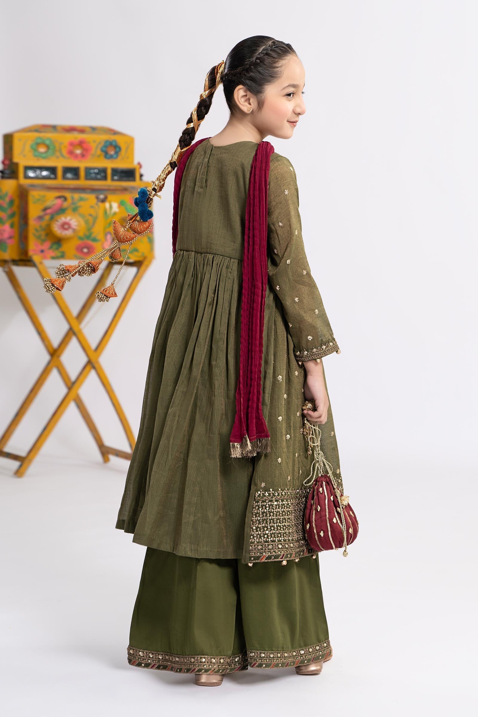 Maria B | 3 Piece Embroidered Zari Lawn Suit | MKS-EF24-33 - House Of Zarish