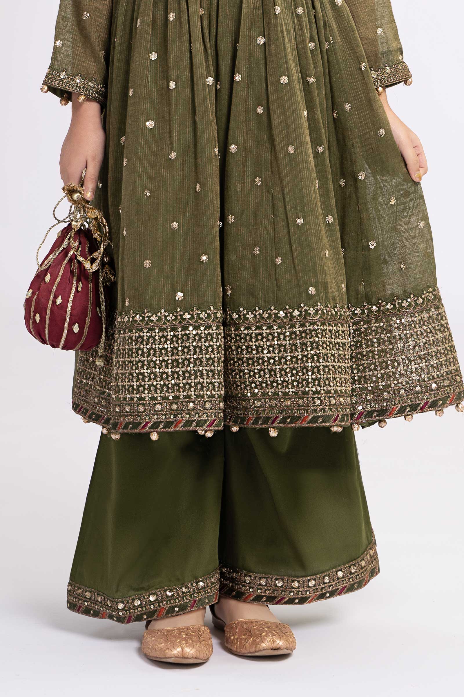 Maria B | 3 Piece Embroidered Zari Lawn Suit | MKS-EF24-33 - House Of Zarish