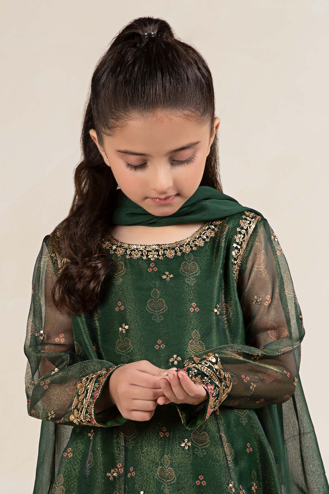 Maria B | 3 Piece Embroidered Cotton Net Suit | MKS-W24-01 - House Of Zarish