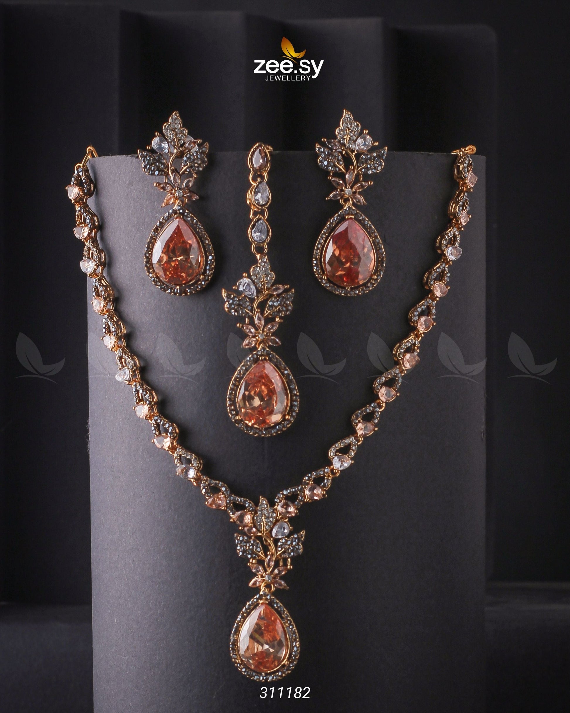 Opal Necklace Set - House Of Zarish
