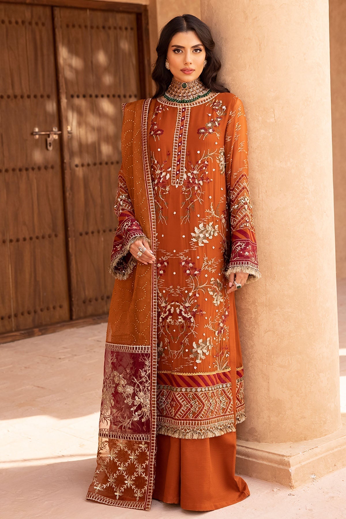 Nureh | Embroidered Luxury Chiffon | NEL-22 - House Of Anaya