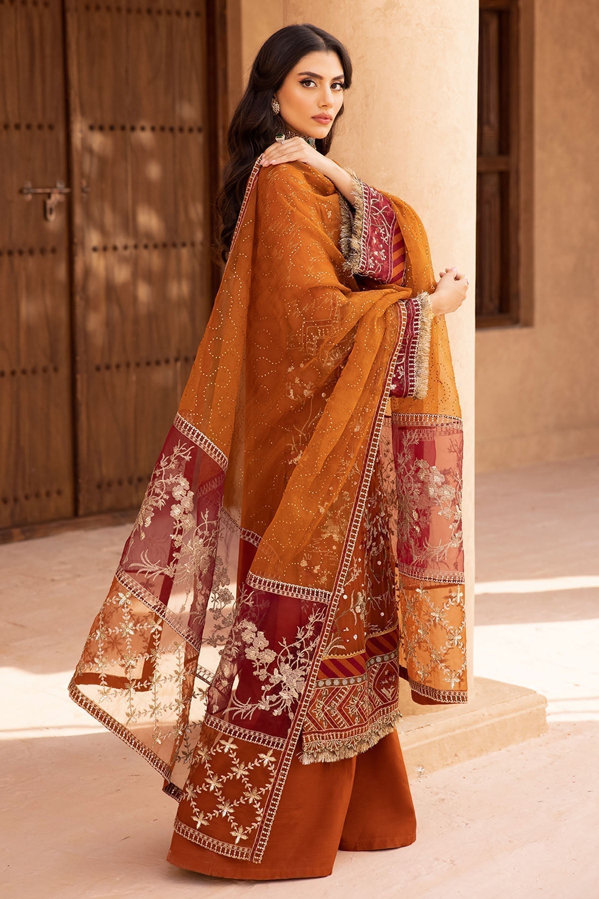 Nureh | Embroidered Luxury Chiffon | NEL-22 - House Of Anaya