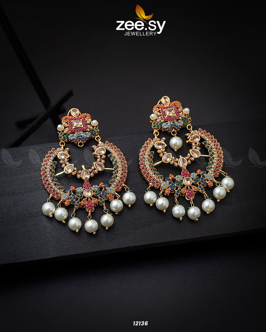 Naurattan Chandbali Earrings - House Of Zarish