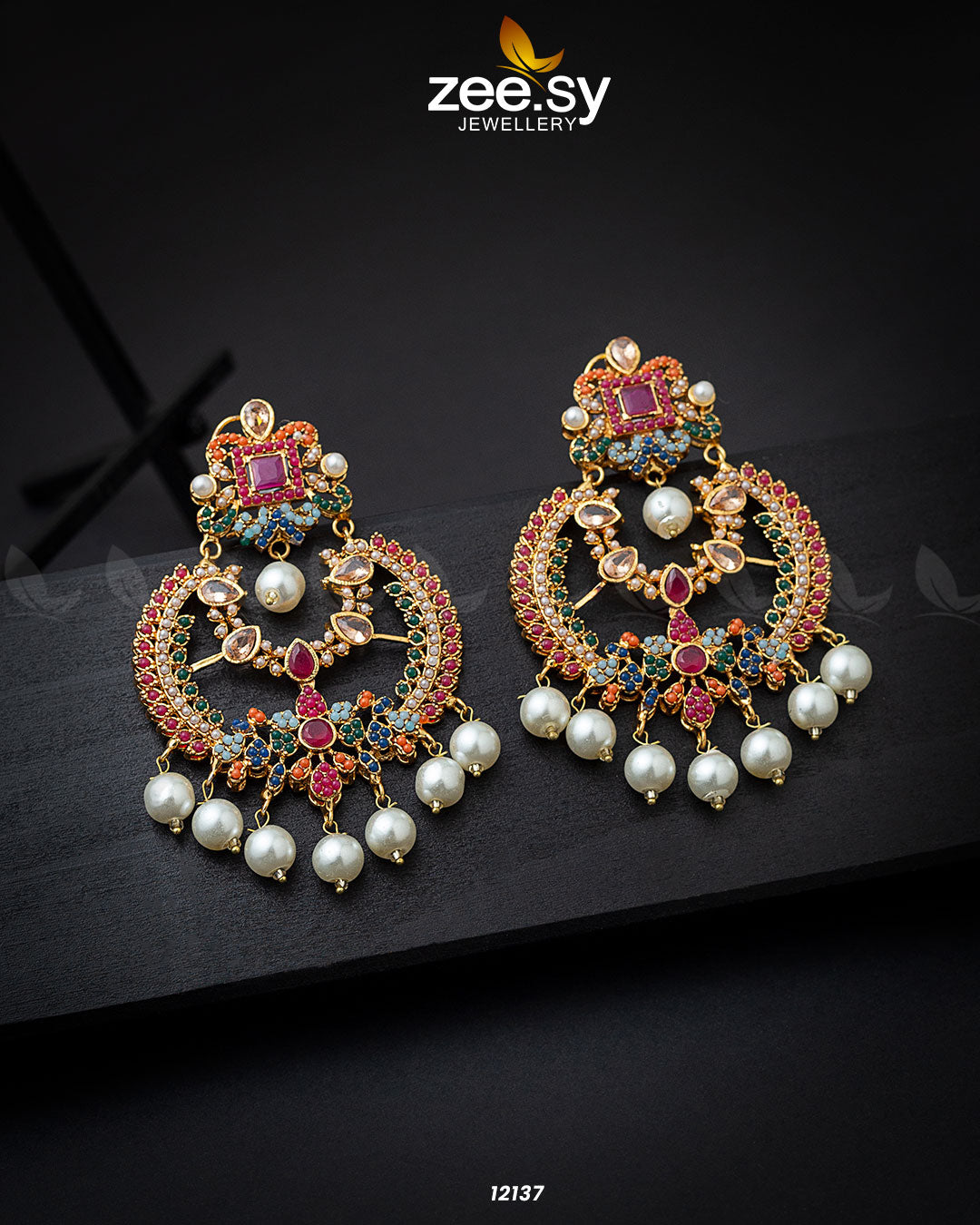 Naurattan Chandbali Earrings - House Of Zarish