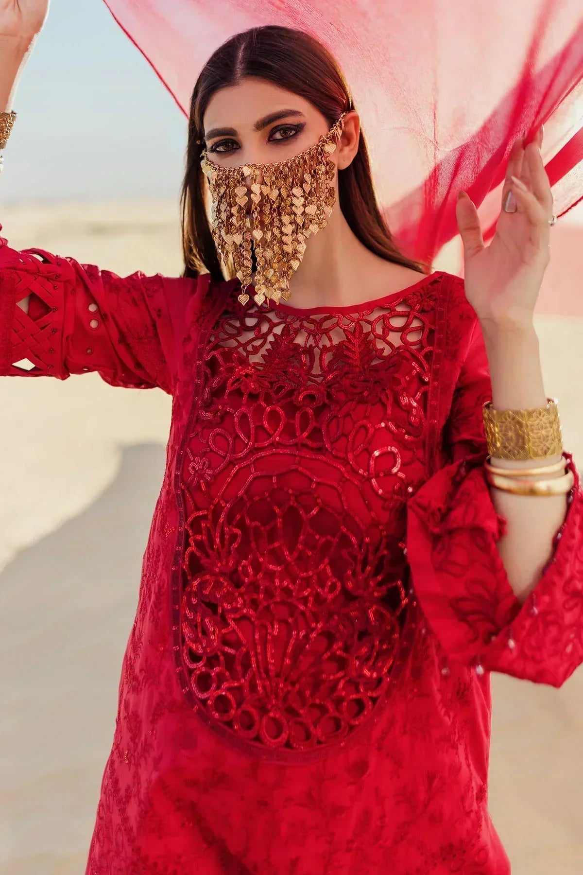 Nureh | Sehra Swiss Voil Lawn | AURORA - NE-79 - House Of Anaya