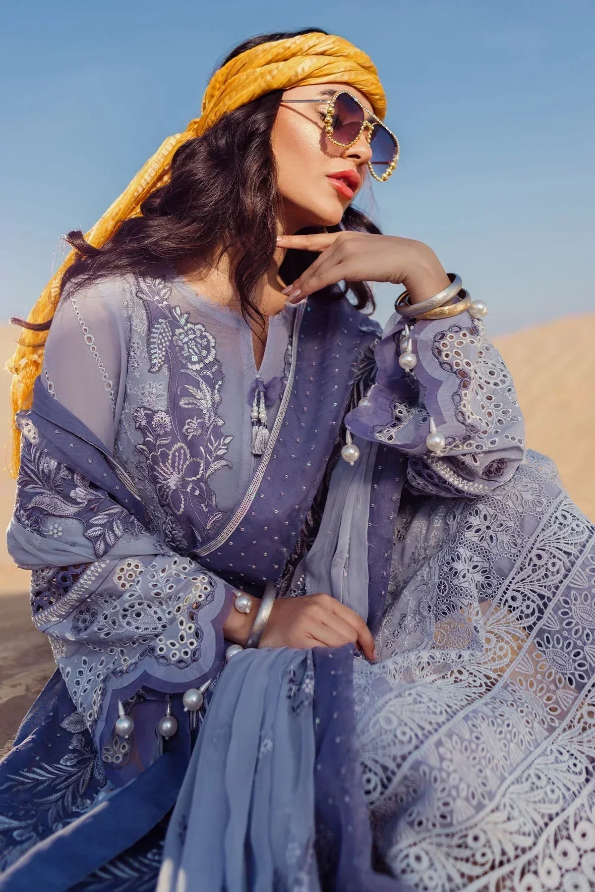 Nureh | Sehra Swiss Voil Lawn | CAMEO - NE-80 - House Of Anaya
