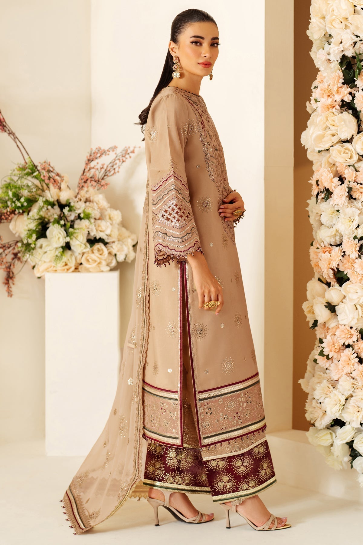 Alizeh | Luxury Raw Silk | AF-RS-06-OAK - House Of Anaya