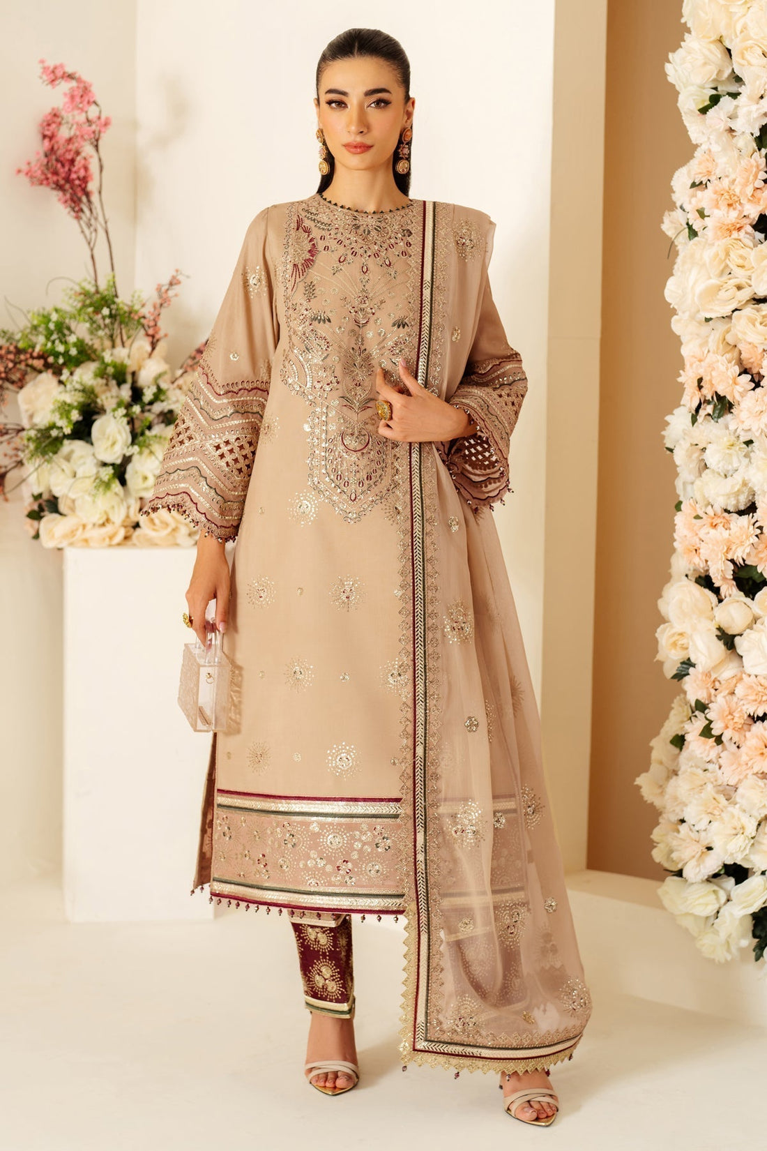 Alizeh | Luxury Raw Silk | AF-RS-06-OAK - House Of Anaya