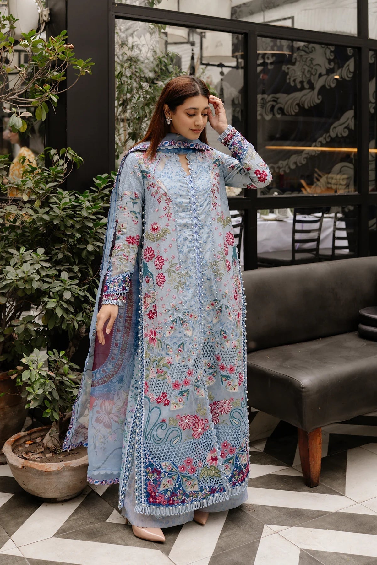Afrozeh | Luxury Embroidered & Printed Lawn | Presta