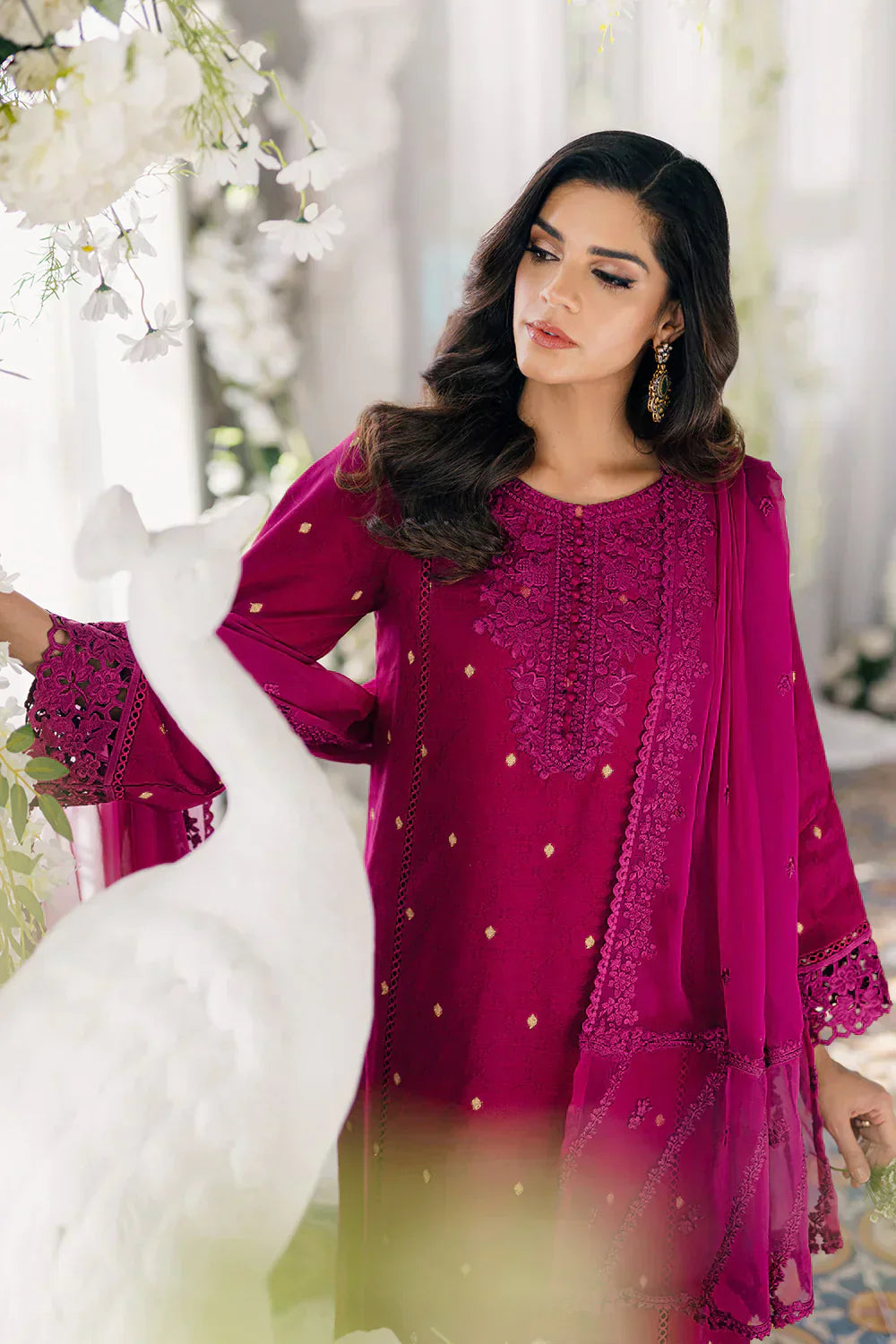 Azure | Ensembles Embroidered Formals | Petunia Plum - House of Zarish