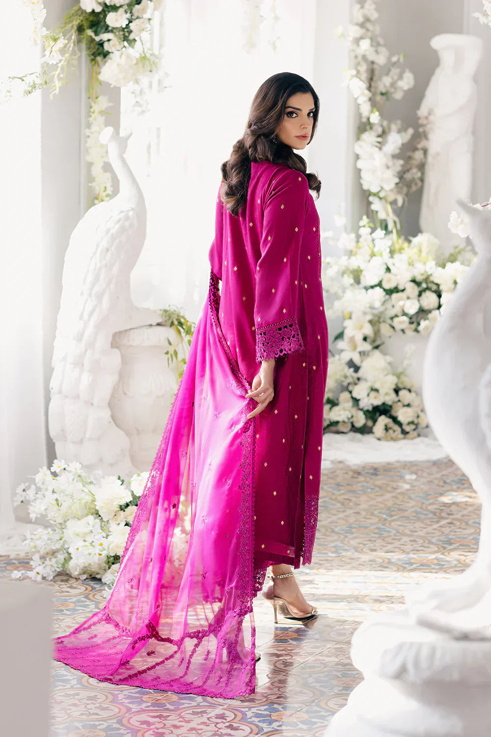 Azure | Ensembles Embroidered Formals | Petunia Plum - House of Zarish