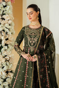 Alizeh | Luxury Raw Silk | AF-RS-03-PINE - House Of Anaya