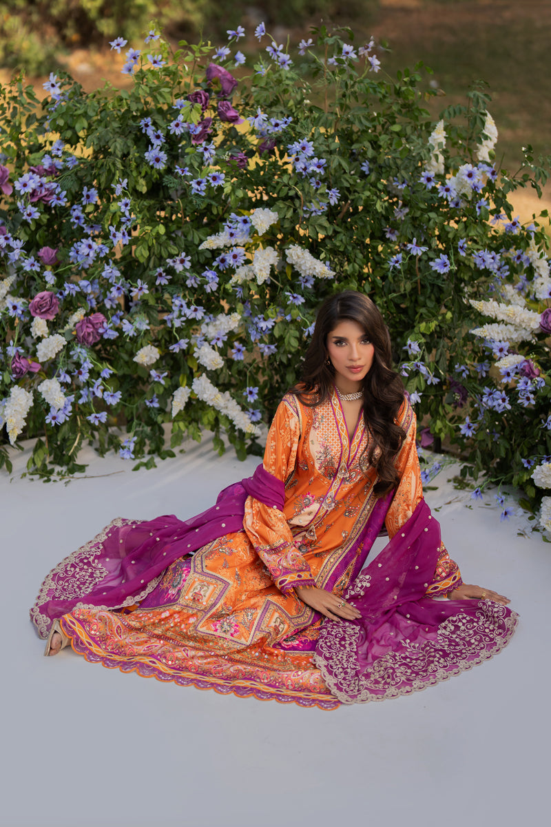 Qalamkar | Luxe Silk |  UA-03 ALMA - House Of Anaya