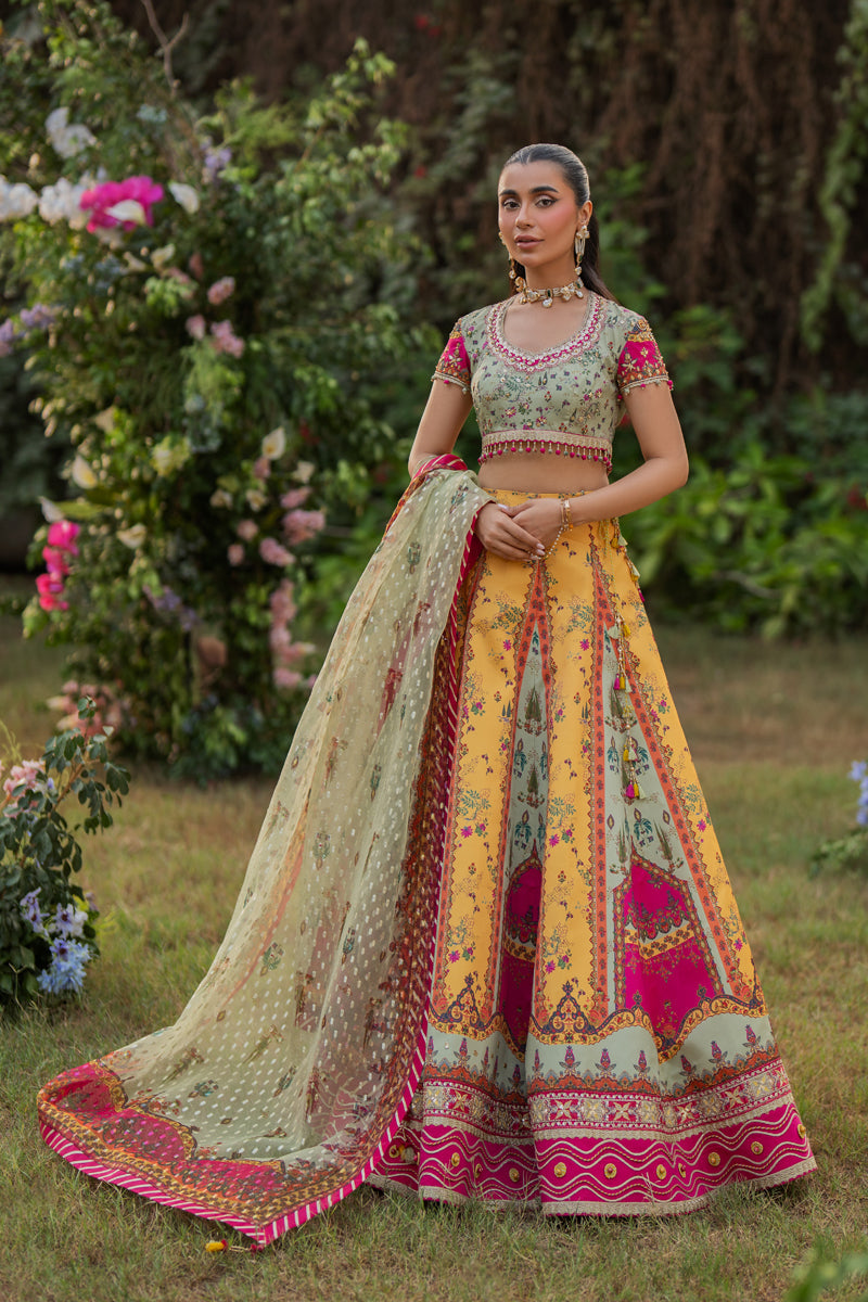 Qalamkar | Luxe Silk |  UA-08 LUNA - House Of Anaya
