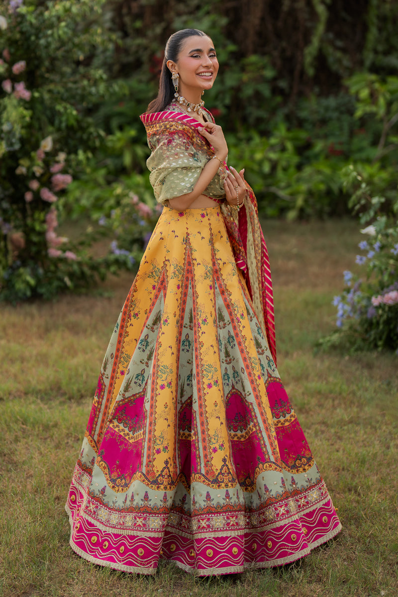 Qalamkar | Luxe Silk |  UA-08 LUNA - House Of Anaya