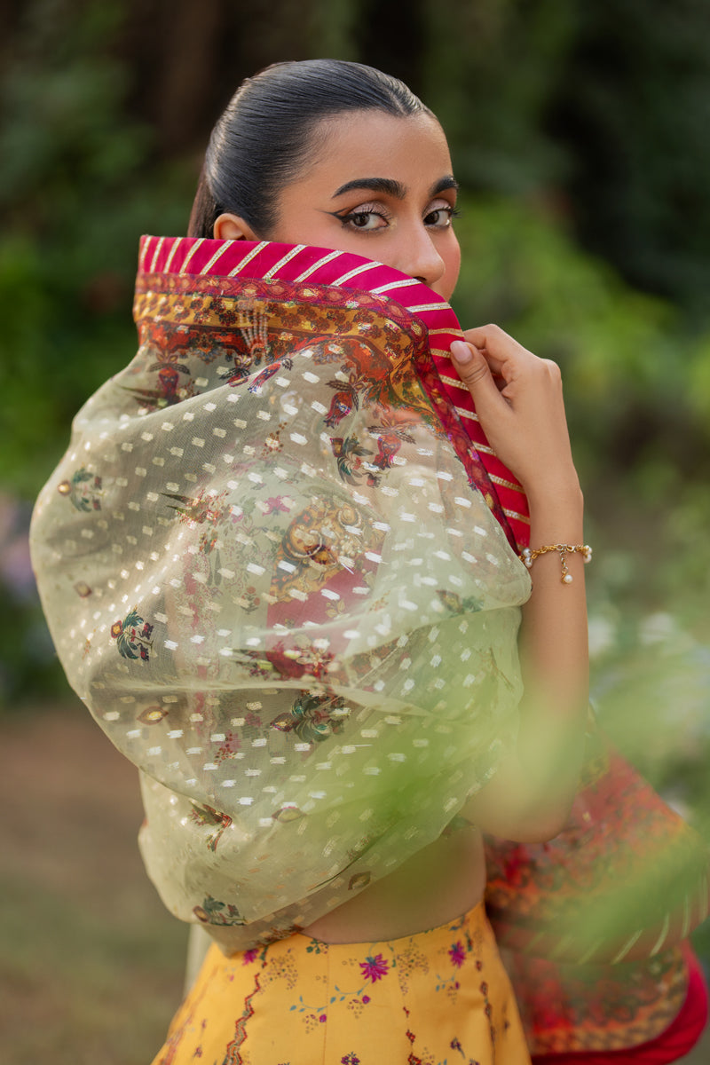 Qalamkar | Luxe Silk |  UA-08 LUNA - House Of Anaya