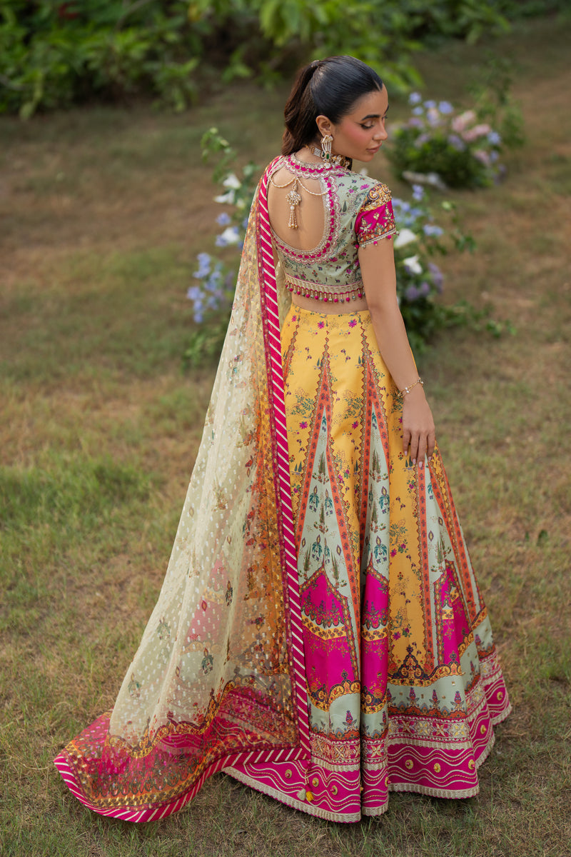 Qalamkar | Luxe Silk |  UA-08 LUNA - House Of Anaya