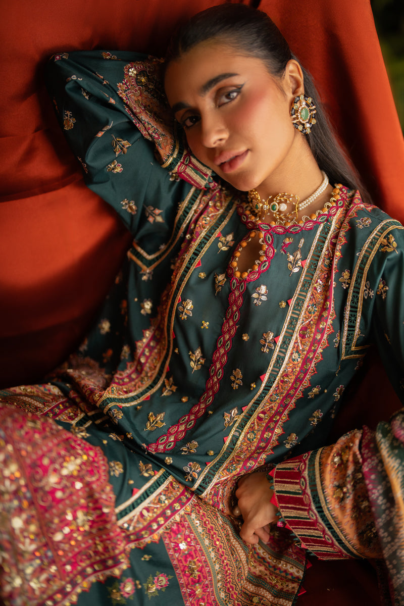 Qalamkar | Luxe Silk |  UA-02 NINA - House Of Anaya