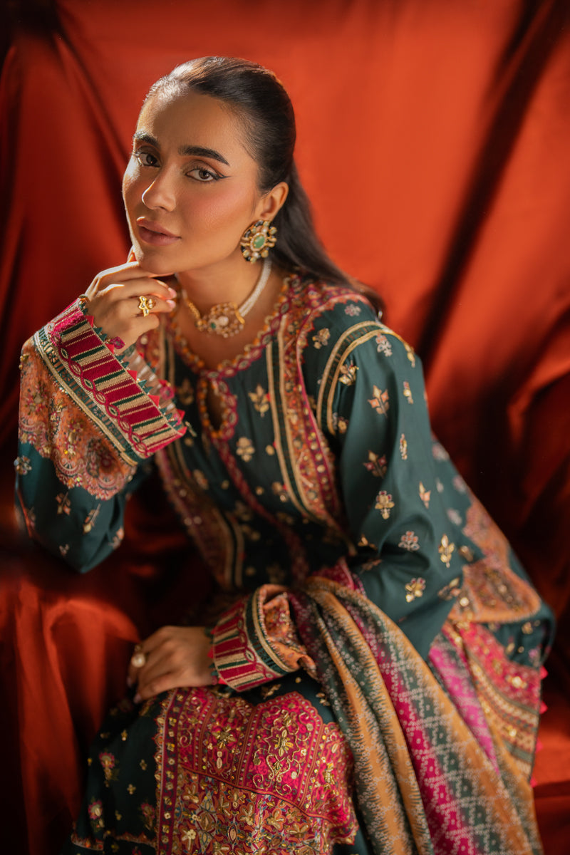 Qalamkar | Luxe Silk |  UA-02 NINA - House Of Anaya
