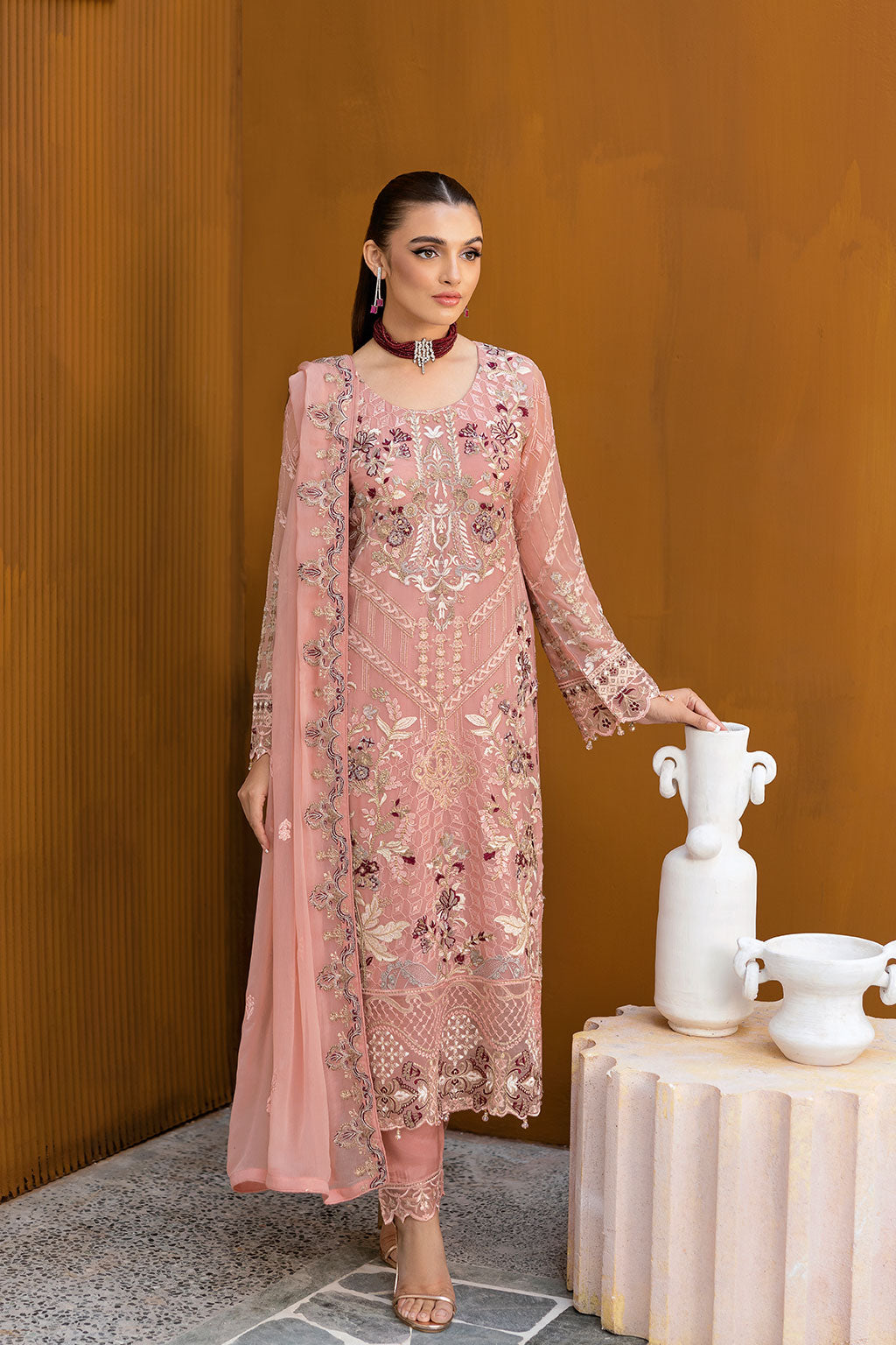 Ramsha | Chevron Chiffon Collection | A-1005 - House Of Anaya