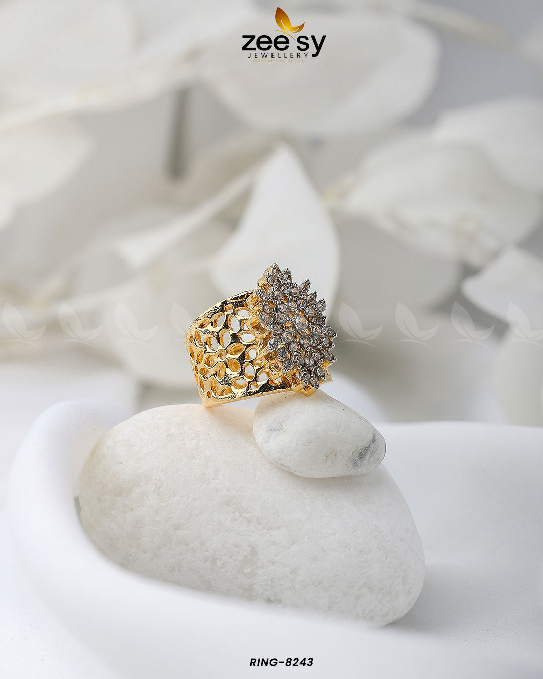 Floral Ring-8243 - House Of Zarish