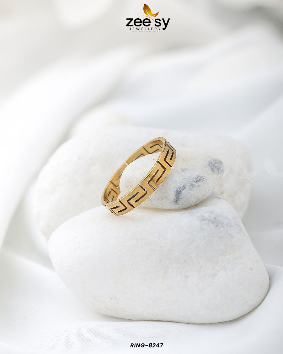 Maze Pattern Ring-8247 - House Of Zarish
