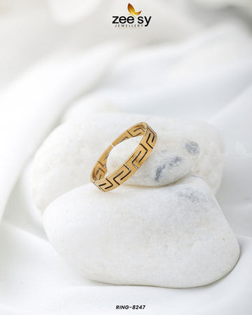 Maze Pattern Ring-8247 - House Of Zarish