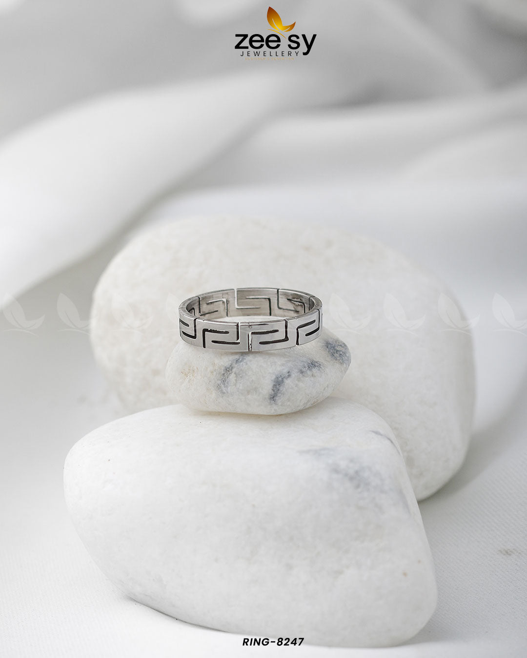 Maze Pattern Ring-8247 - House Of Zarish