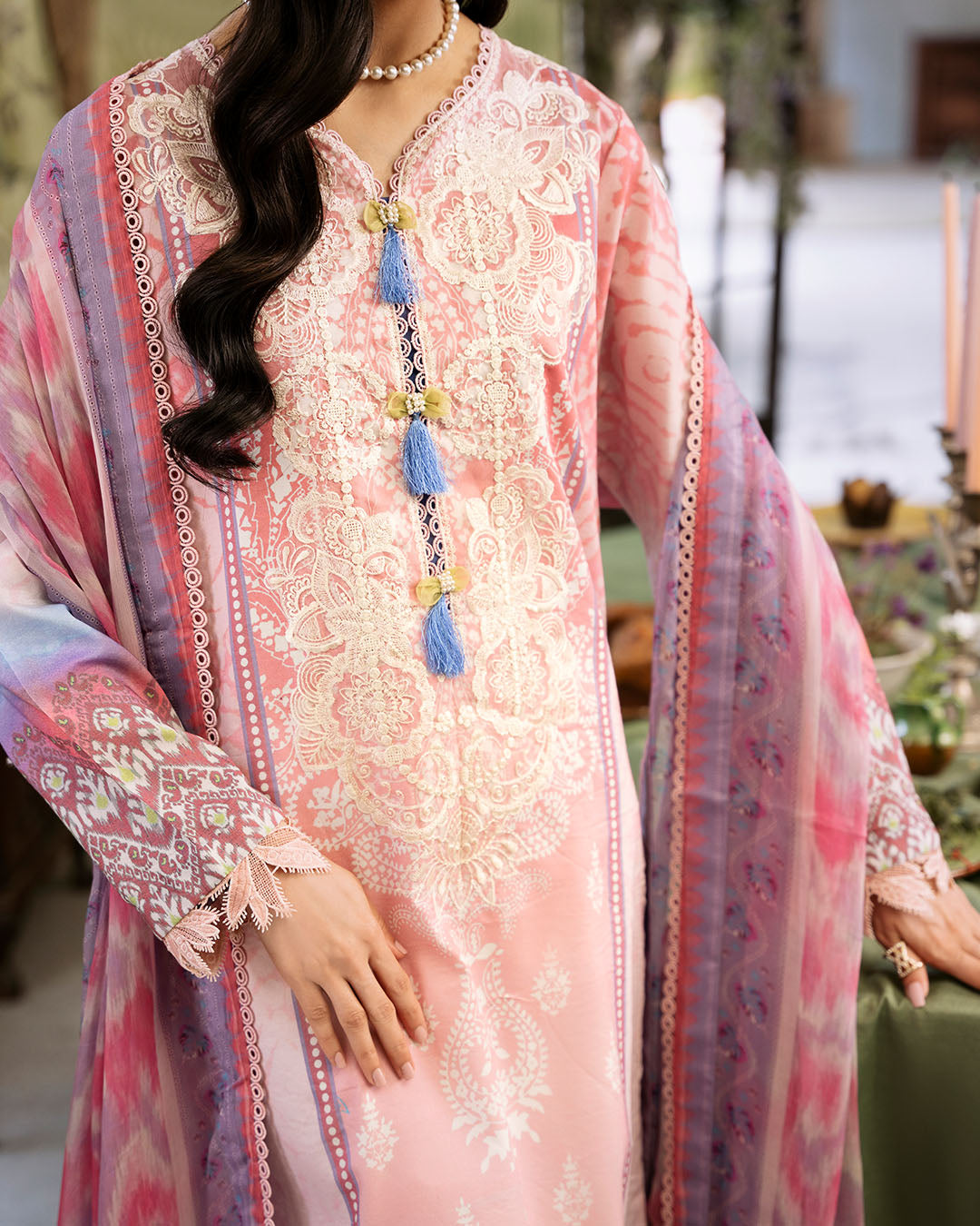 Roheenaz | Flora Printed Lawn | Amara - House of Zarish