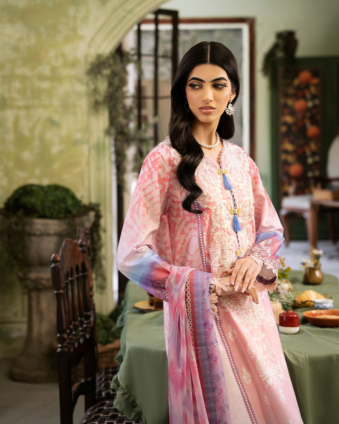 Roheenaz | Flora Printed Lawn | Amara - House of Zarish