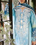Roheenaz | Flora Printed Lawn | Azure - House of Zarish