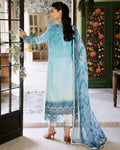 Roheenaz | Flora Printed Lawn | Azure - House of Zarish