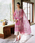 Roheenaz | Flora Printed Lawn | Amaranth - House of Zarish