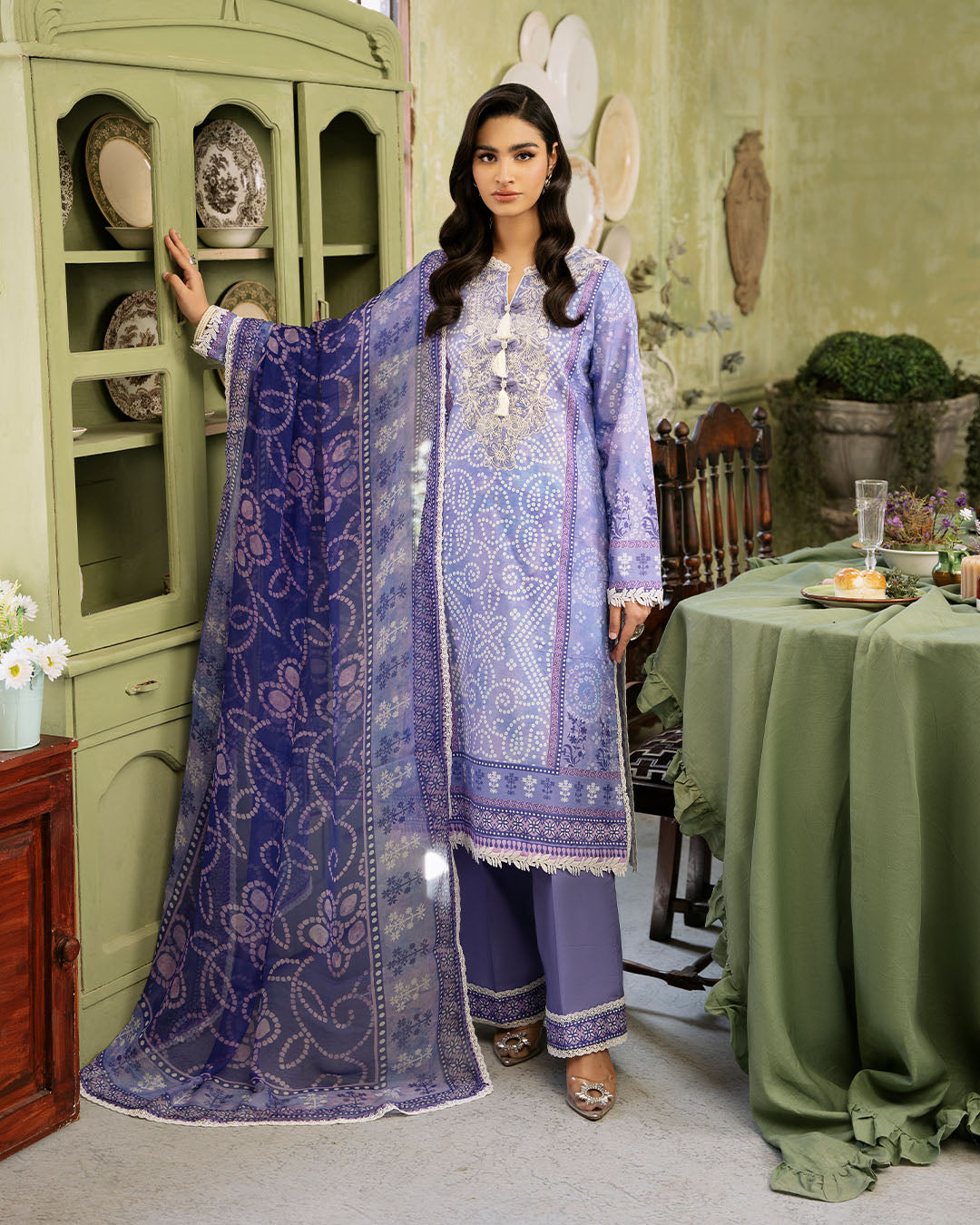 Roheenaz | Flora Printed Lawn | Celestia - House of Zarish