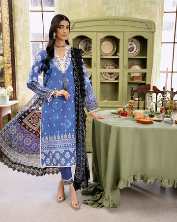 Roheenaz | Flora Printed Lawn | Ember - House of Zarish