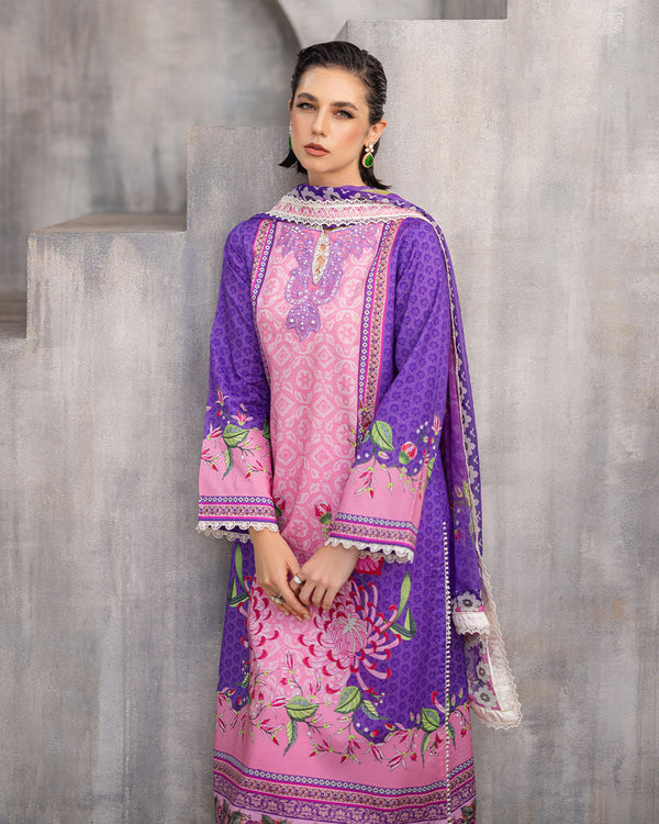 Roheenaz | Azalea Printed Lawn 24 | Luxe Bloom - House of Zarish