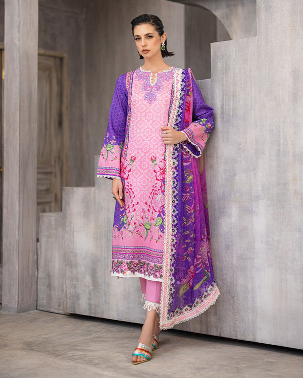 Roheenaz | Azalea Printed Lawn 24 | Luxe Bloom - House of Zarish