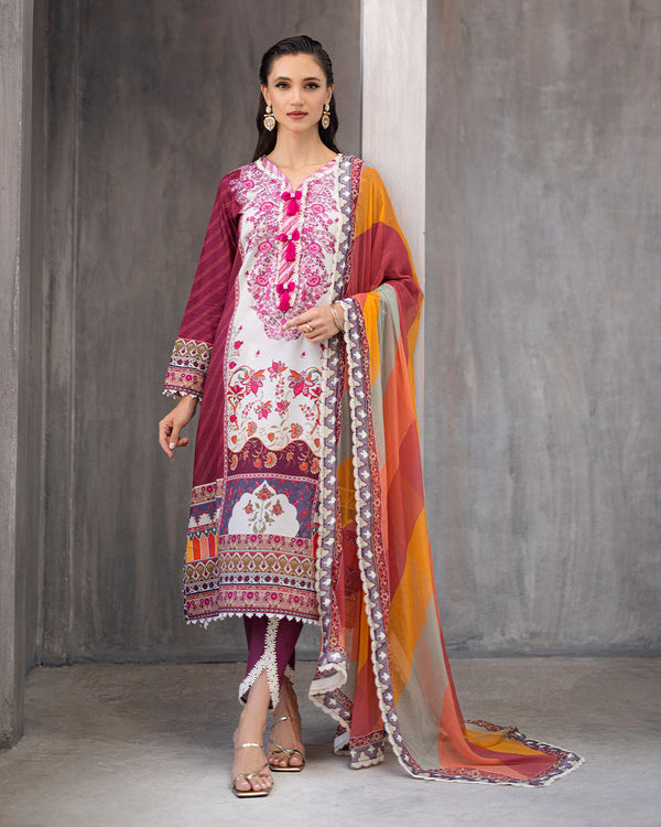 Roheenaz | Azalea Printed Lawn 24 | Orchid Oasis - House of Zarish